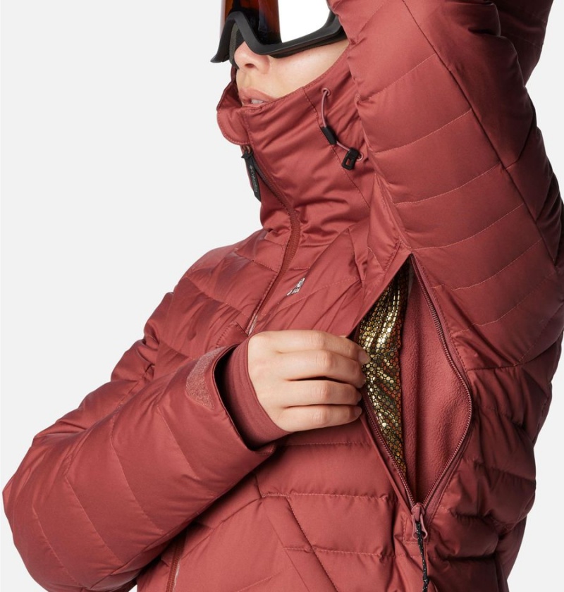 Red Women's Columbia Roaring Fork Puffer Jacket | PGTFK-6179