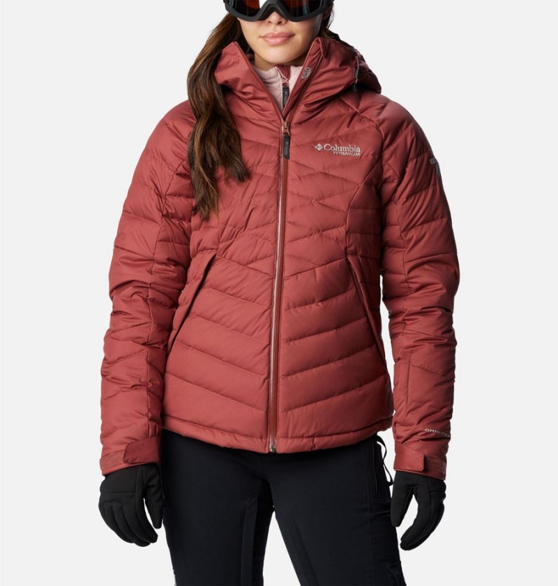 Red Women\'s Columbia Roaring Fork Puffer Jacket | PGTFK-6179