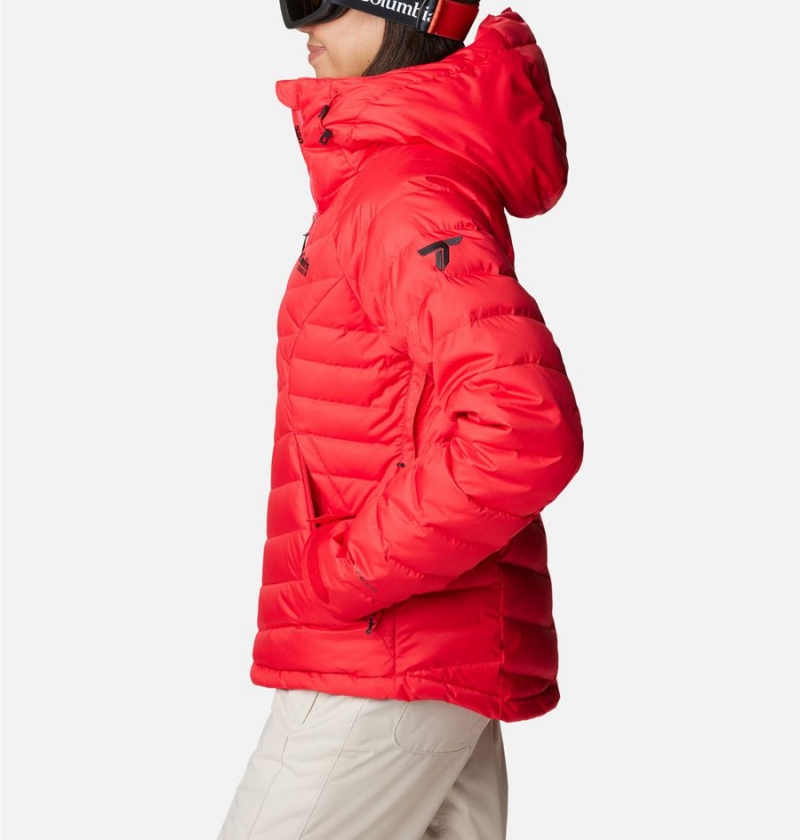 Red Women's Columbia Roaring Fork Puffer Jacket | ENXHF-6198