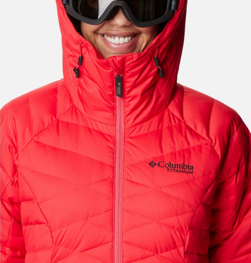 Red Women's Columbia Roaring Fork Puffer Jacket | ENXHF-6198