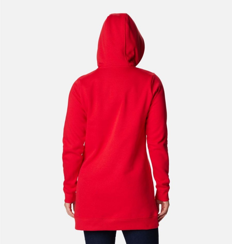 Red Women's Columbia Rush Valley Long Hoodie | YBQFA-1578