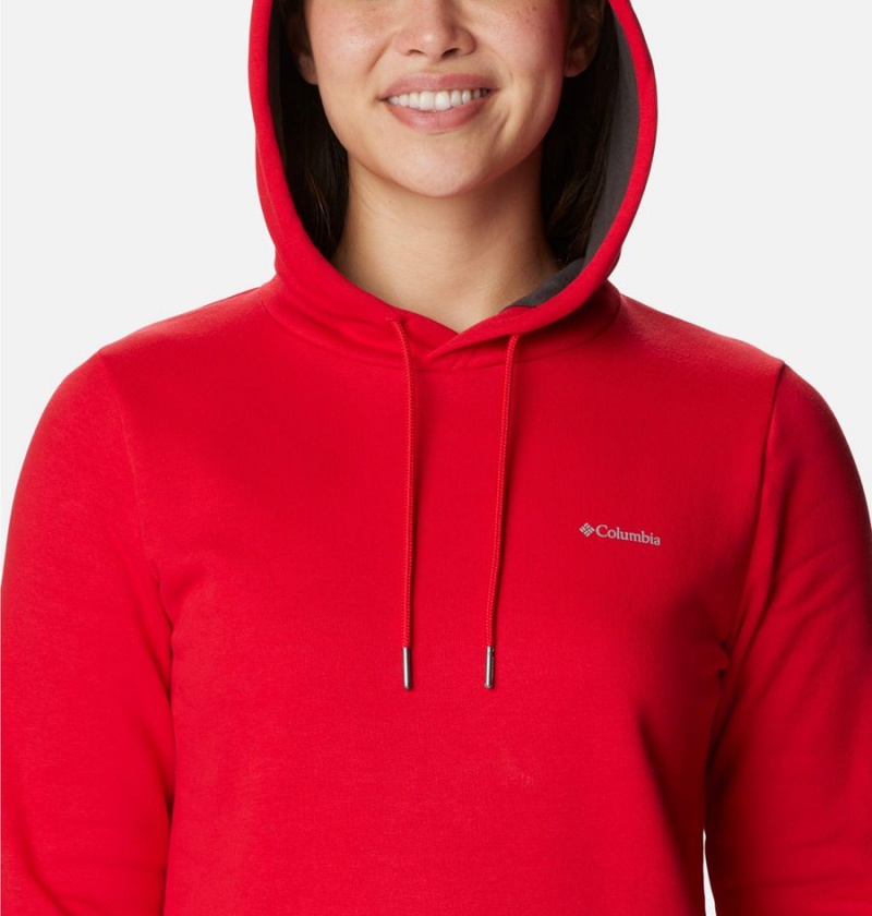 Red Women's Columbia Rush Valley Long Hoodie | YBQFA-1578