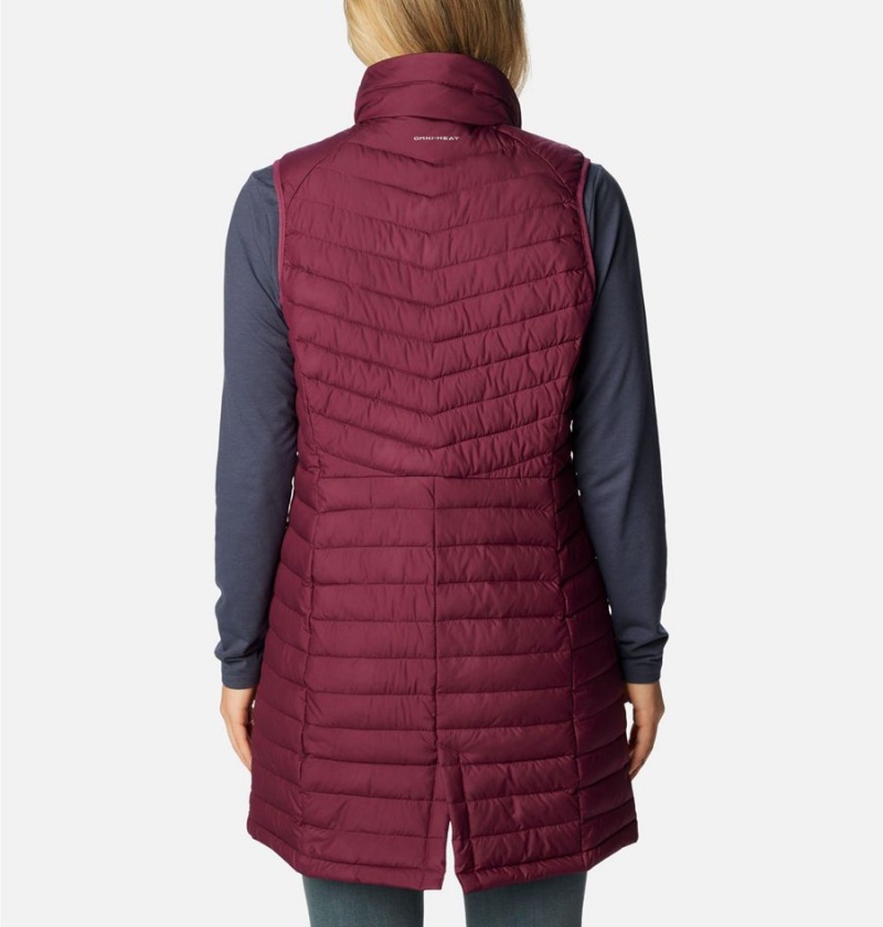 Red Women's Columbia Slope Edge Long Vest | YLFRW-3765