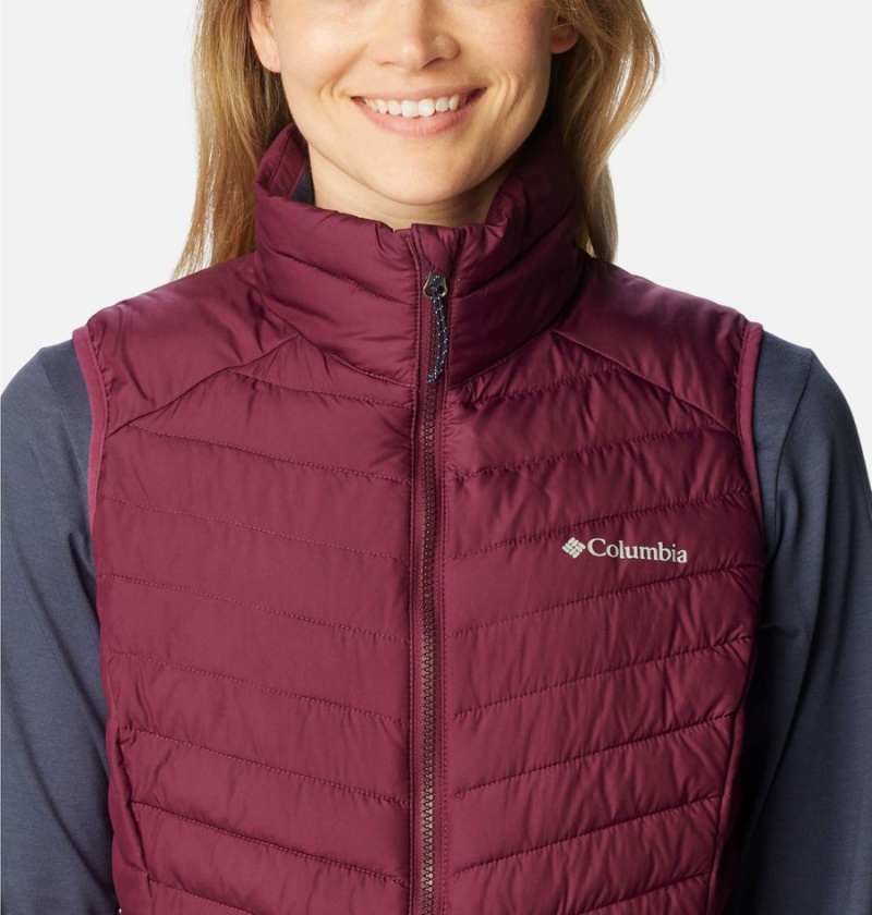 Red Women's Columbia Slope Edge Long Vest | YLFRW-3765