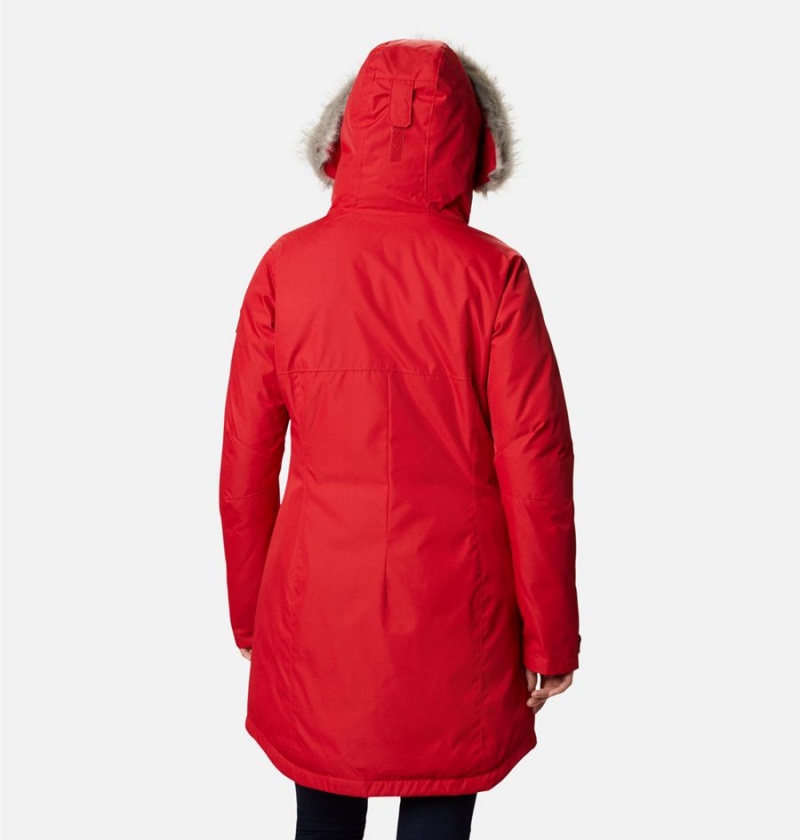 Red Women's Columbia Suttle Mountain Long Insulated Coats | DJCGS-8497