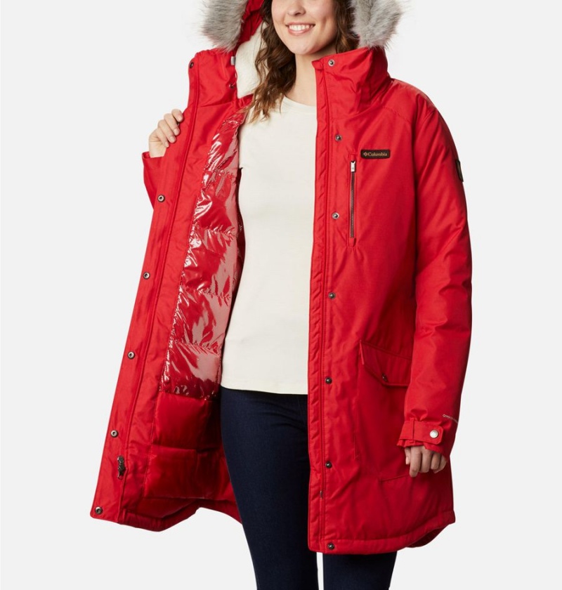 Red Women's Columbia Suttle Mountain Long Insulated Coats | DJCGS-8497