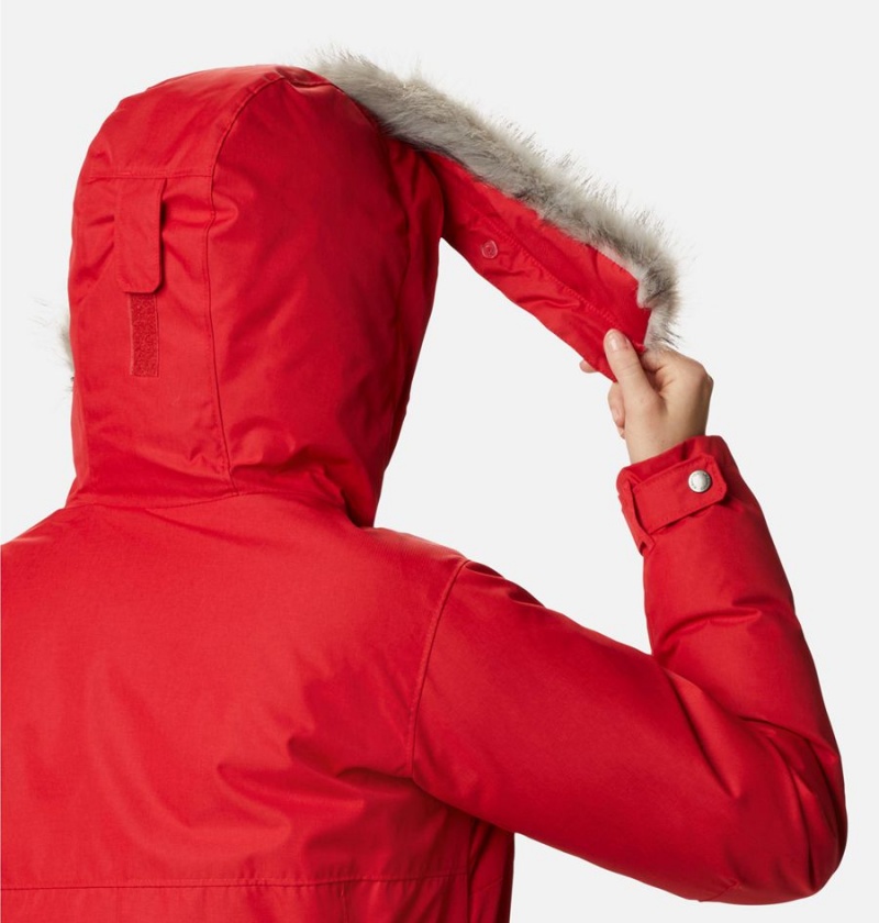 Red Women's Columbia Suttle Mountain Long Insulated Coats | DJCGS-8497