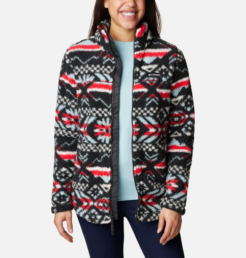 Red Women's Columbia West Bend Full Zip Fleece Jacket | NOKWF-4095