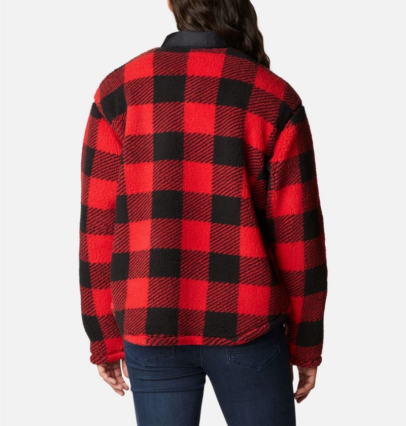 Red Women's Columbia West Bend Jacket Shirt | BCYQT-2973