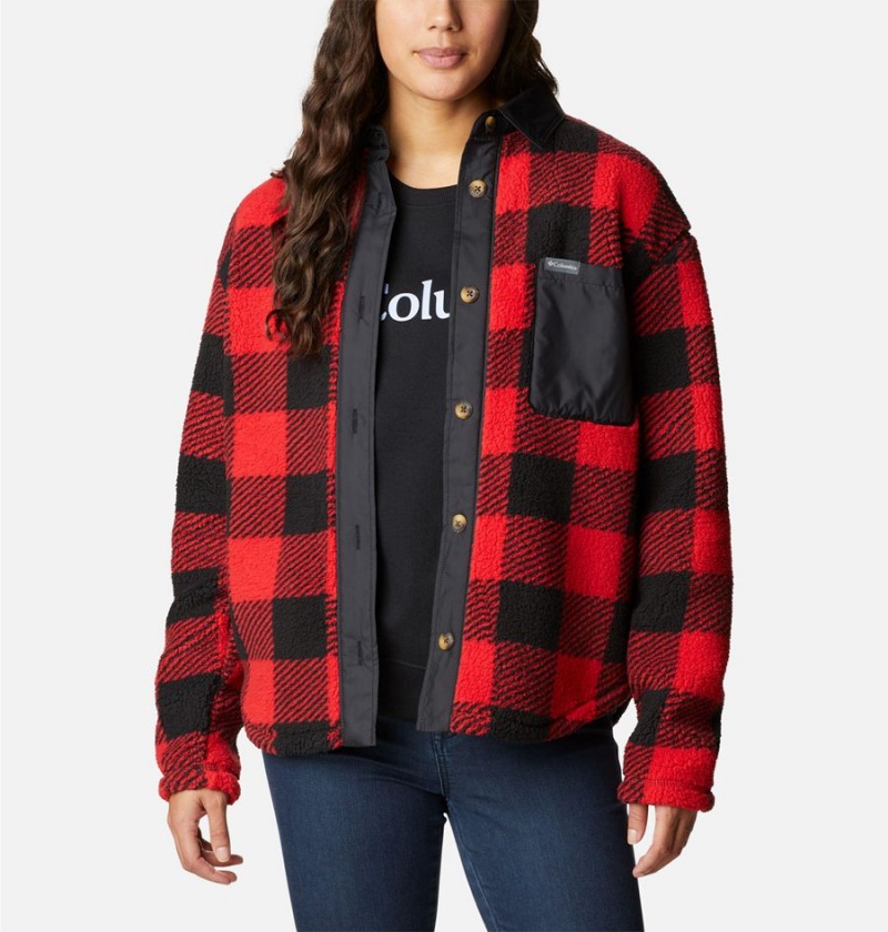 Red Women\'s Columbia West Bend Jacket Shirt | BCYQT-2973