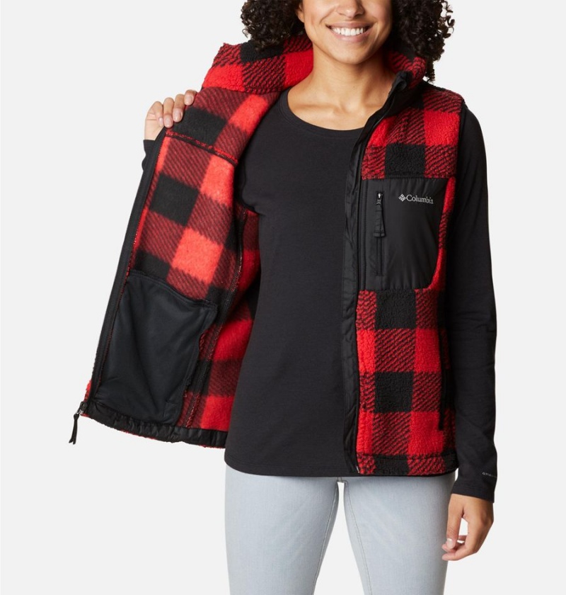 Red Women's Columbia West Bend Vest | GNJCW-1684