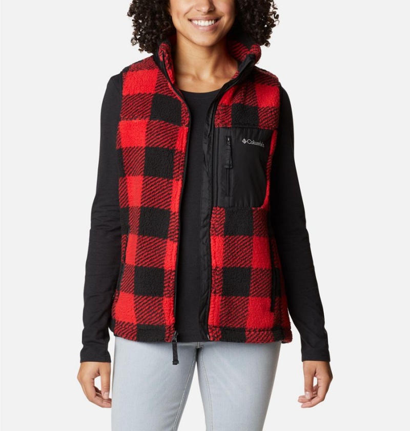 Red Women's Columbia West Bend Vest | GNJCW-1684