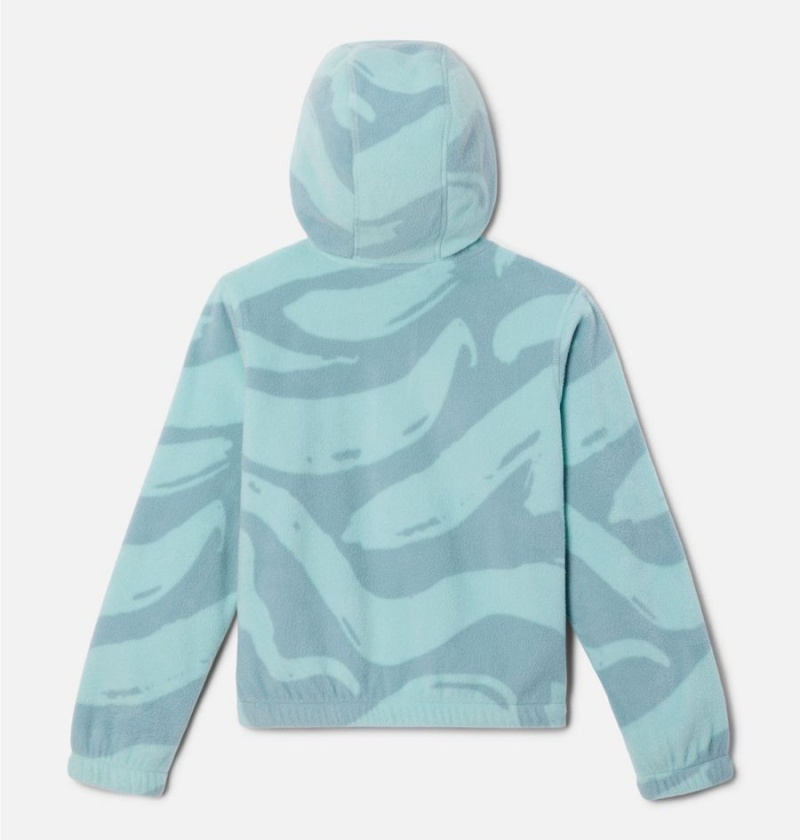 Turquoise Kids' Columbia Benton Springs Half Zip Fleece Pullover Hoodie | PHCVF-6849