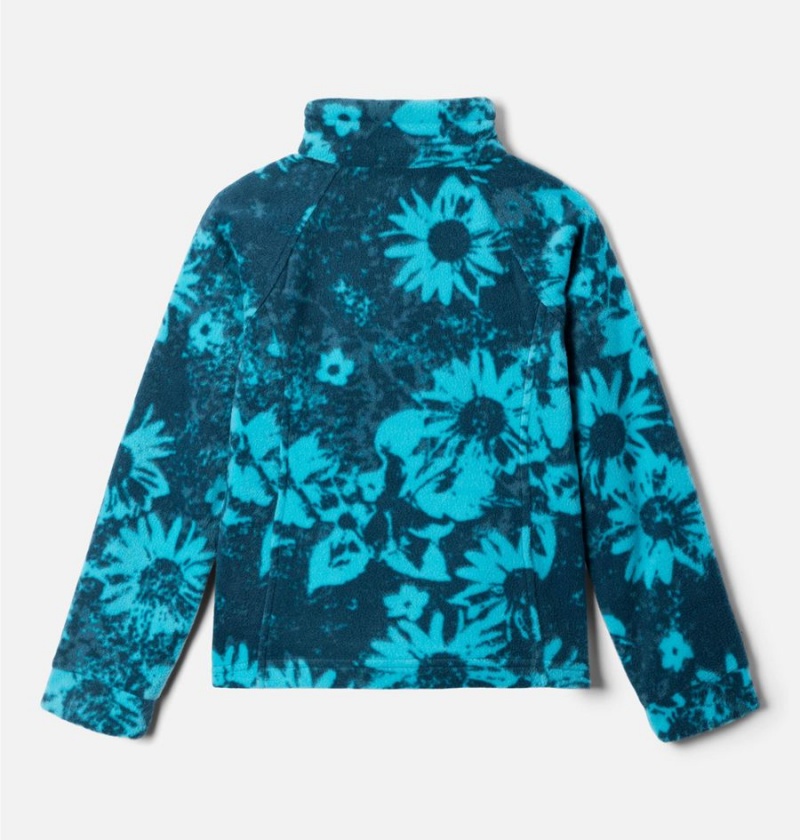 Turquoise Kids' Columbia Benton Springs II Printed Fleece Jacket | CIEUJ-1725