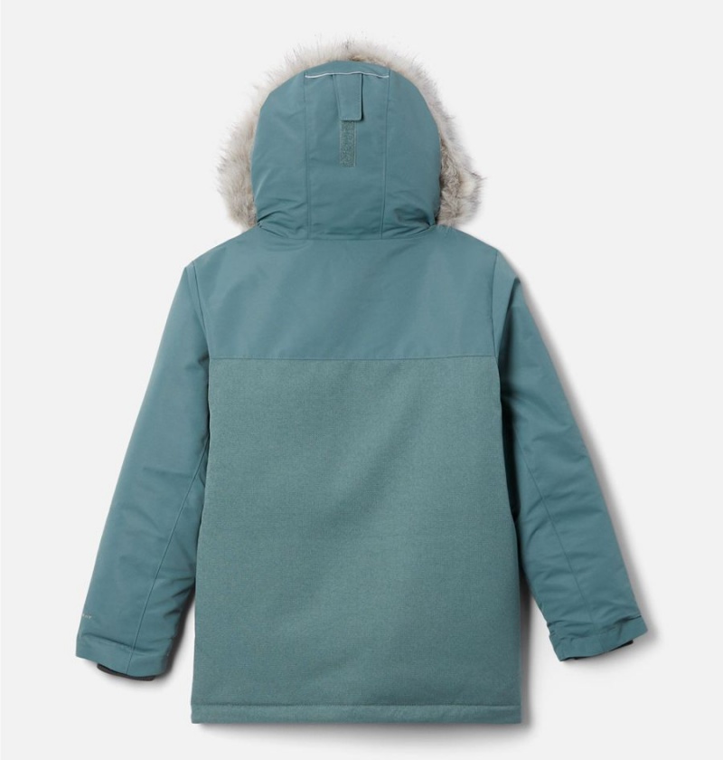 Turquoise Kids' Columbia Boundary Bay Down Parka Jacket | LXIVM-3156