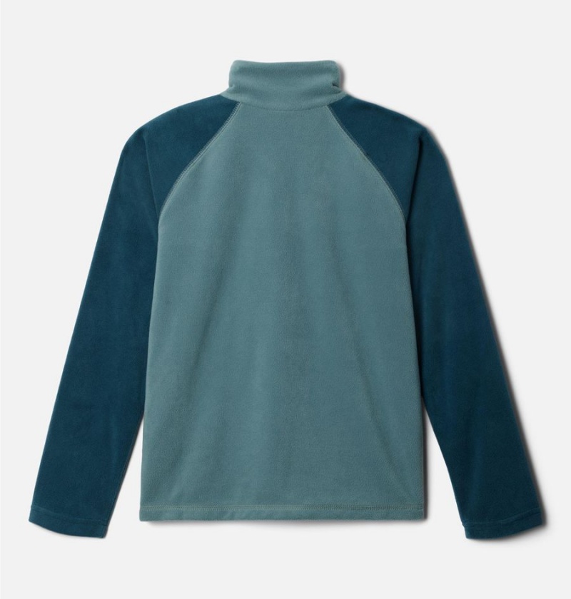 Turquoise Kids' Columbia Glacial Quarter Zip Pullover Fleece | LTQWB-1946