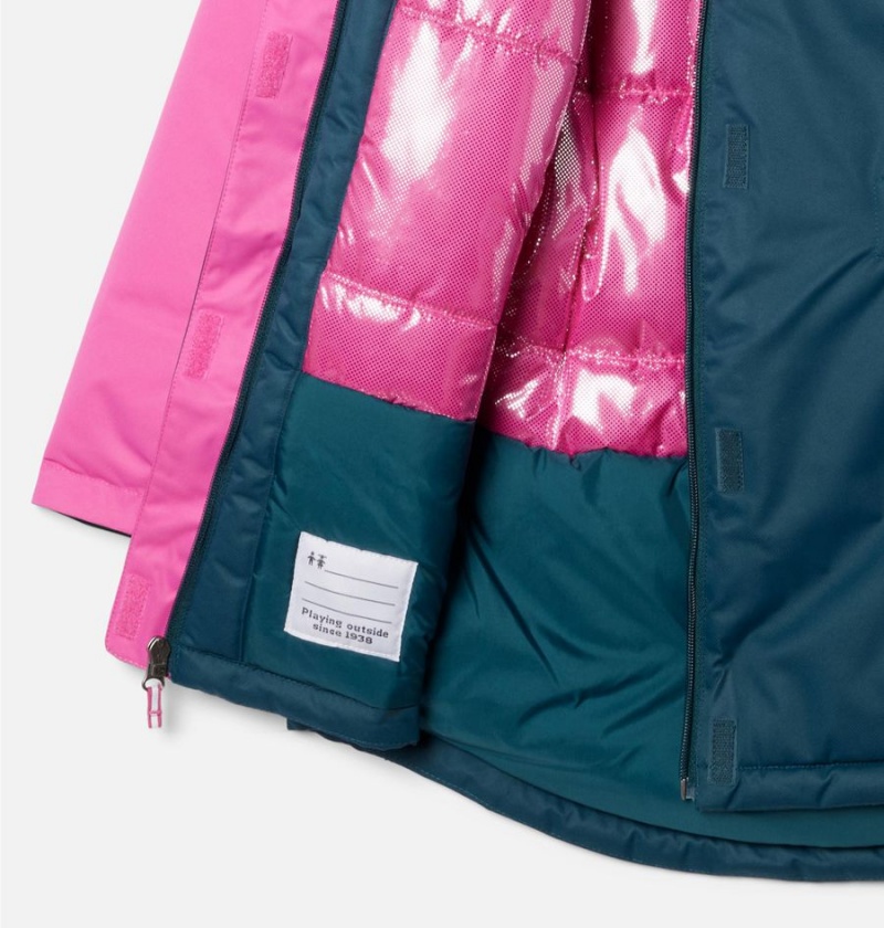 Turquoise Kids' Columbia Hikebound Long Insulated Jacket | NTZKO-5290