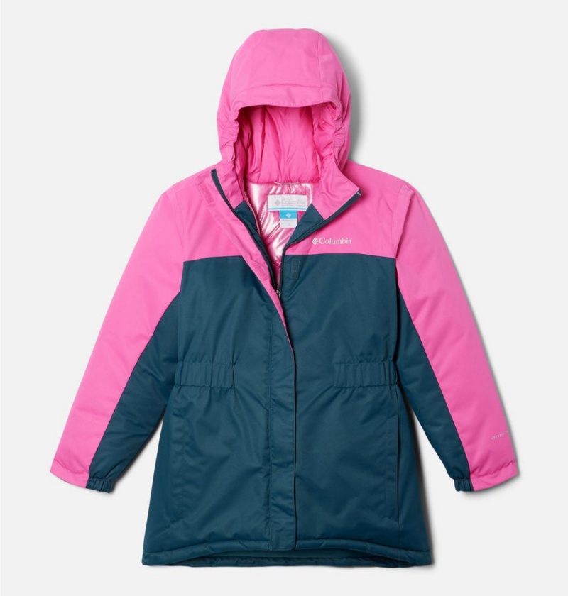 Turquoise Kids\' Columbia Hikebound Long Insulated Jacket | NTZKO-5290