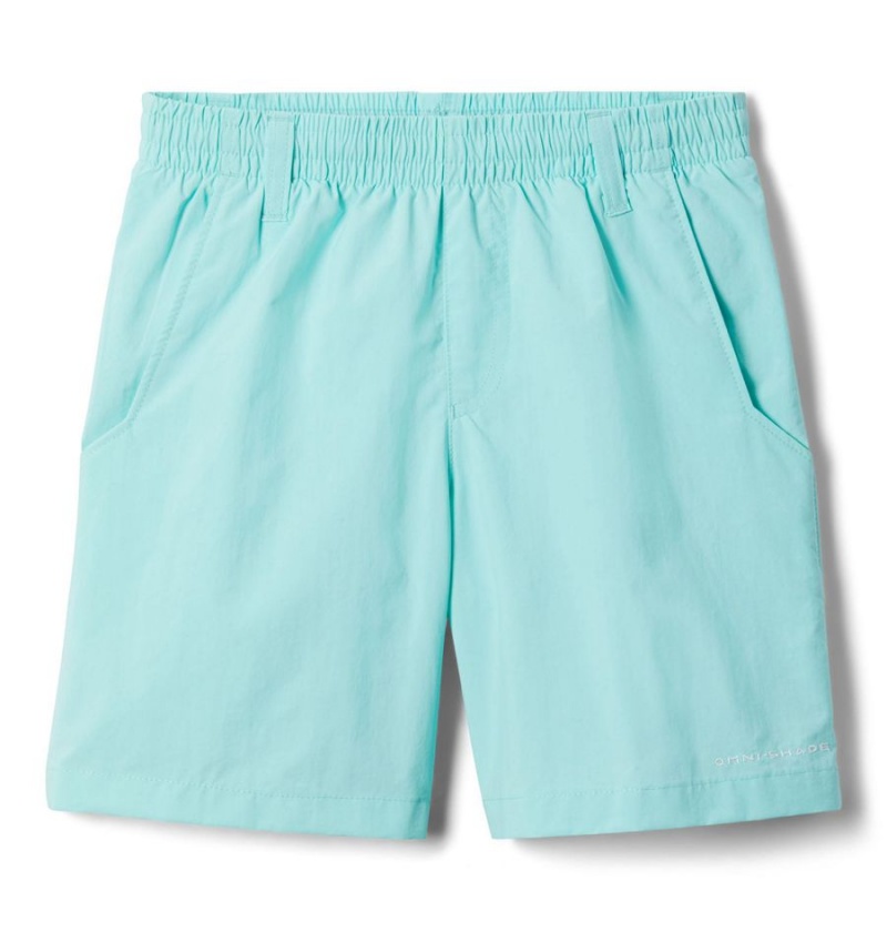 Turquoise Kids\' Columbia PFG Backcast Shorts | AOIGU-3857