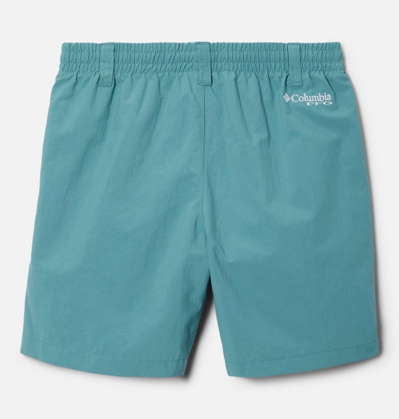 Turquoise Kids' Columbia PFG Backcast Shorts | VIWNA-1859