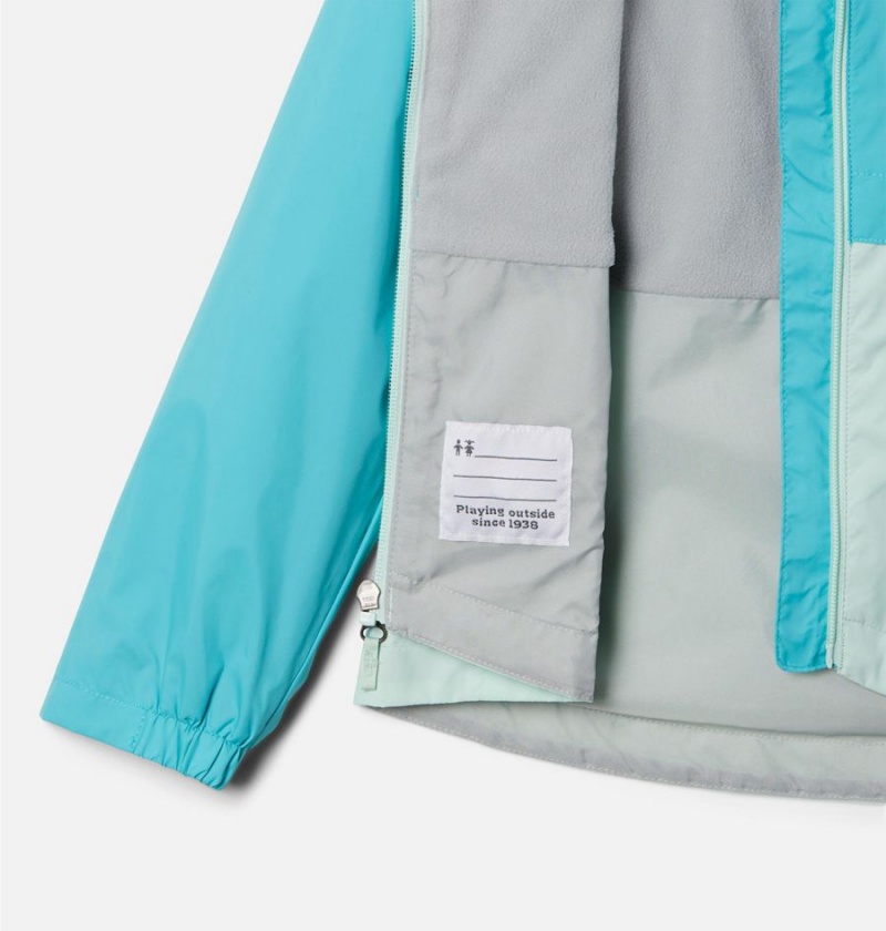 Turquoise Kids' Columbia Rain-Zilla Jacket | LNCJP-0325