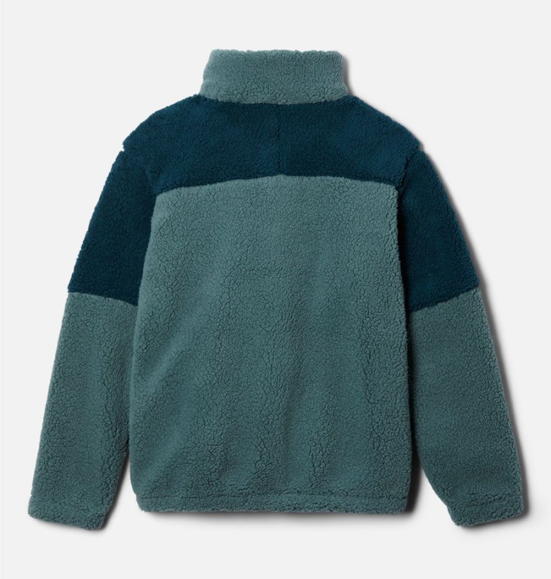 Turquoise Kids' Columbia Rugged Ridge III Half Zip Sherpa Pullover Fleece | VDOQT-1527