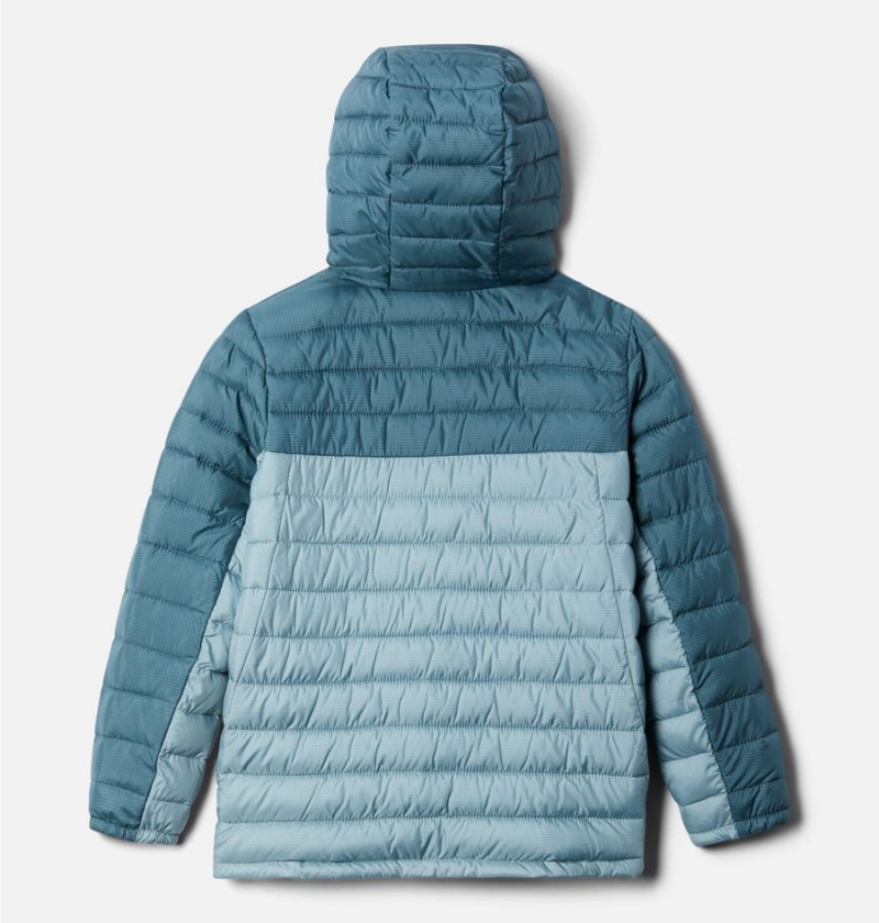 Turquoise Kids' Columbia Silver Falls Hooded Jacket | QJTGN-4351