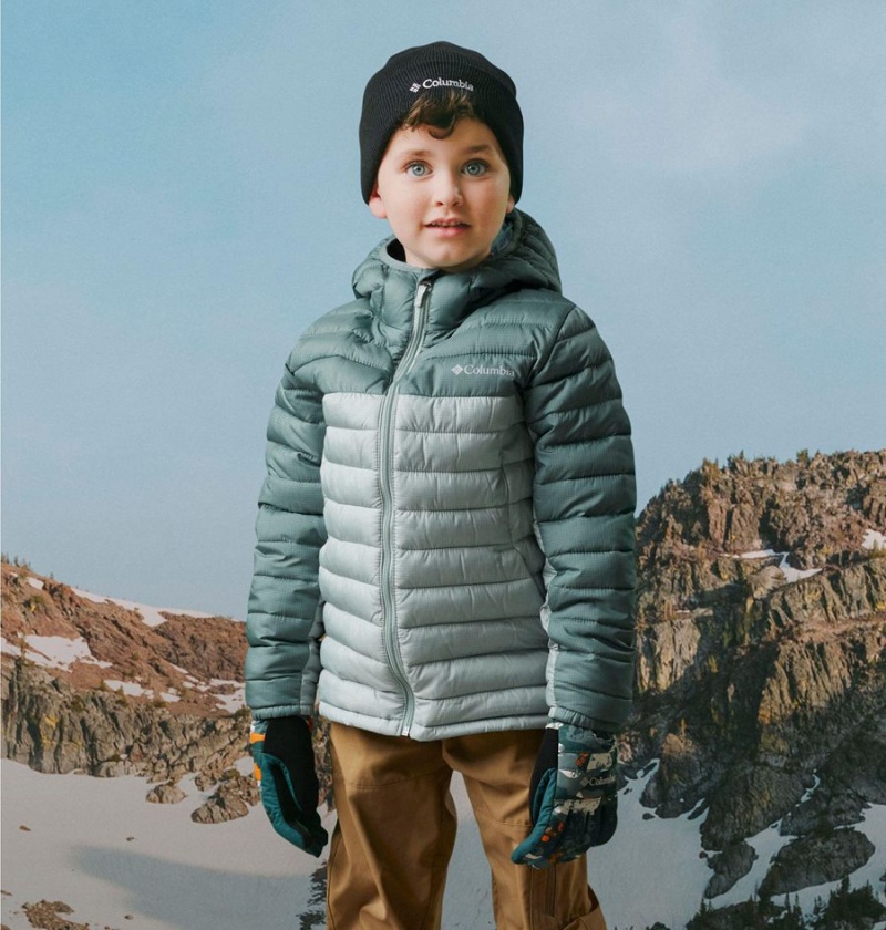 Turquoise Kids' Columbia Silver Falls Hooded Jacket | QJTGN-4351