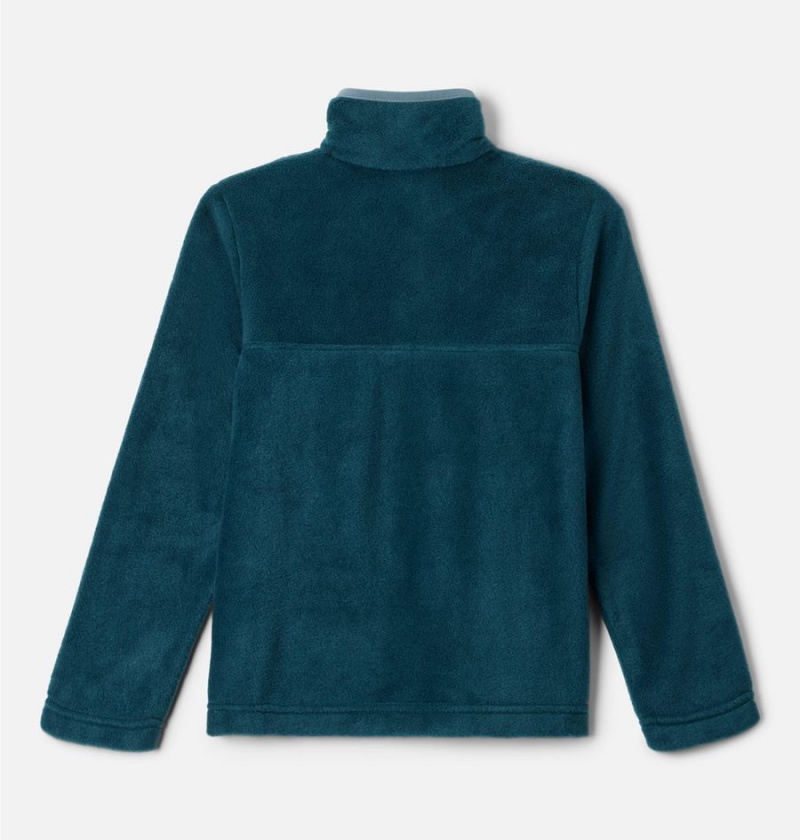 Turquoise Kids' Columbia Steens Mountain Quarter Snap Pull-Over Fleece | TULJR-0124