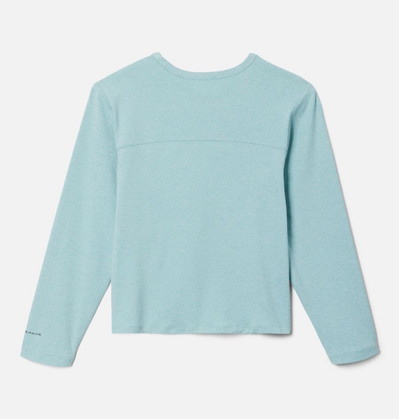 Turquoise Kids' Columbia Tech Trail Long Sleeve T-Shirt | RYUDJ-0751