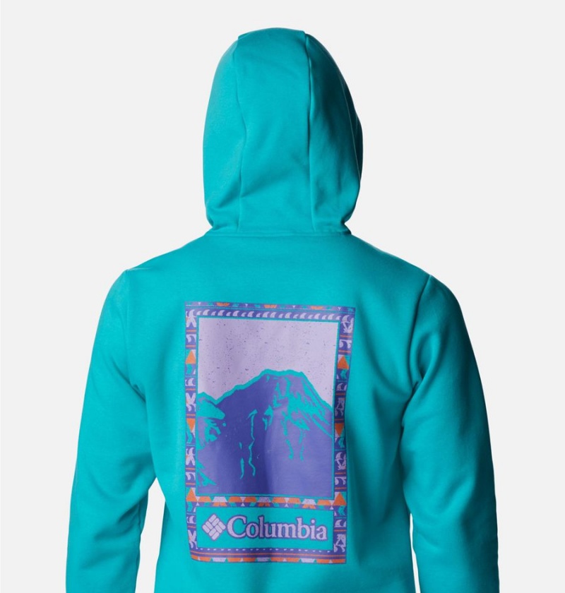 Turquoise Men's Columbia CSC Graphic Hoodie | JQVAF-7190