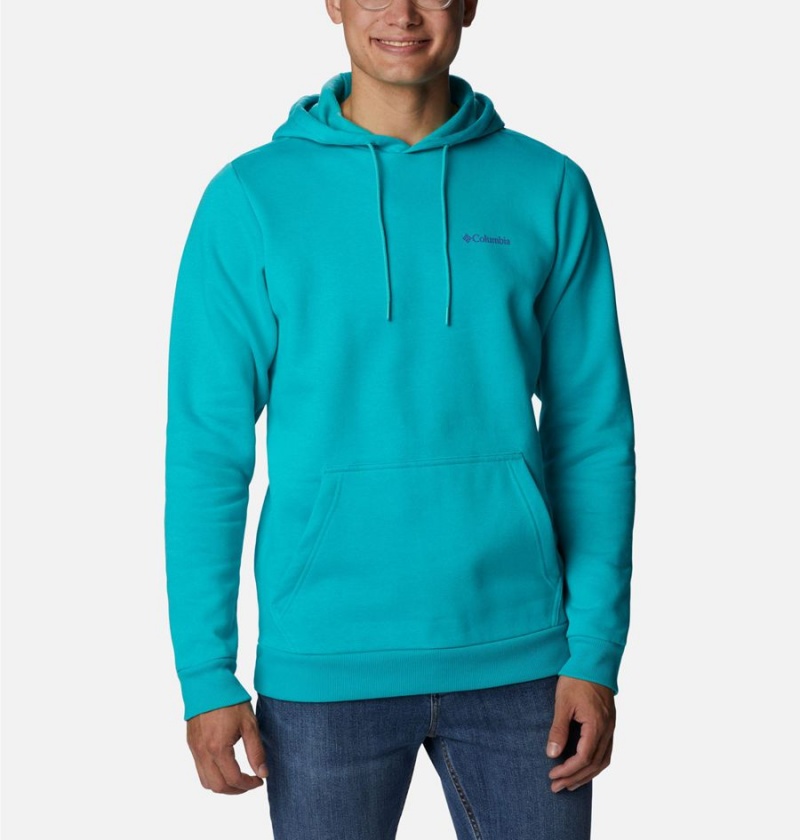 Turquoise Men\'s Columbia CSC Graphic Hoodie | JQVAF-7190