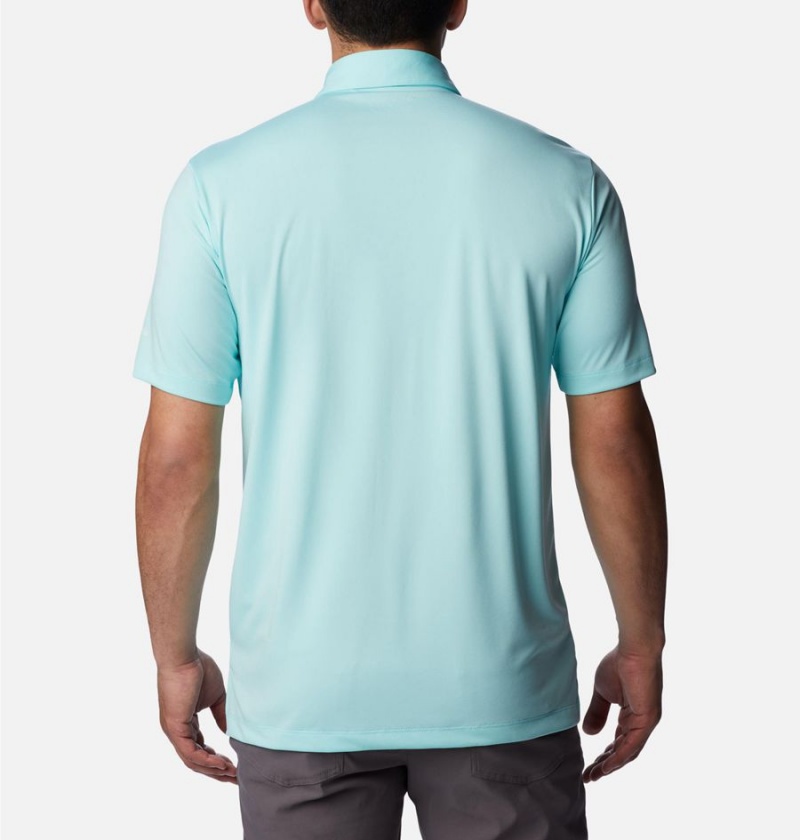 Turquoise Men's Columbia Drive Golf Polo Shirt | OSTYG-7981