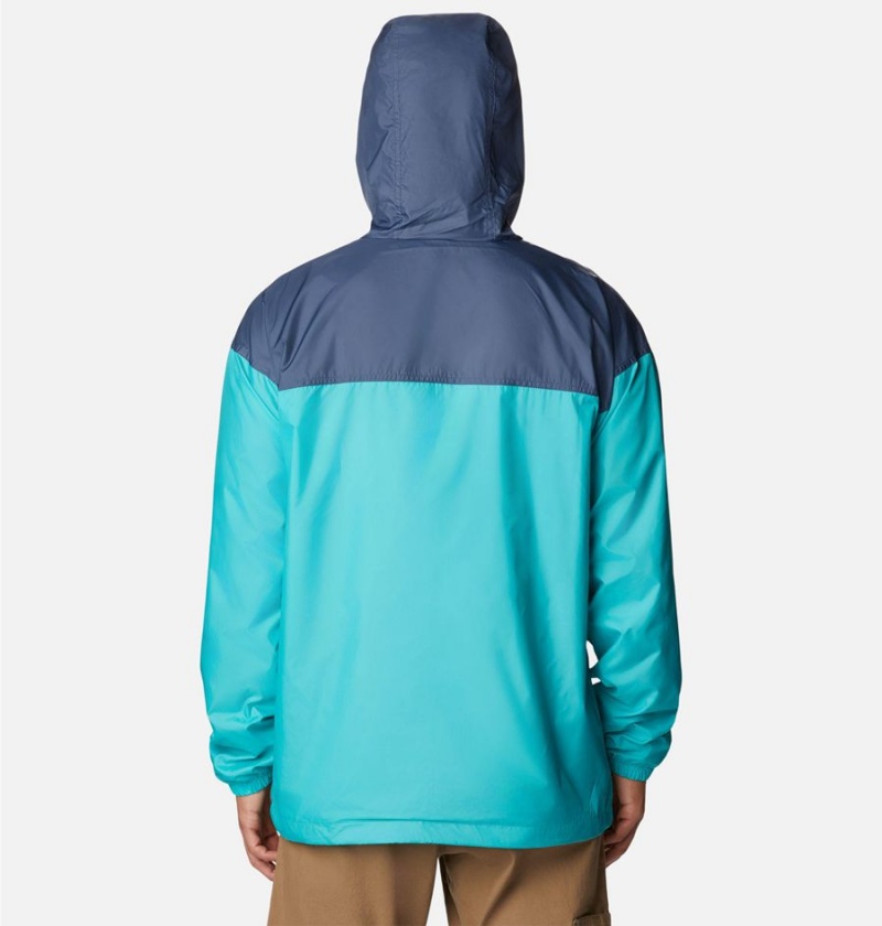 Turquoise Men's Columbia Flash Challenger Lined Windbreaker | DATRE-1096