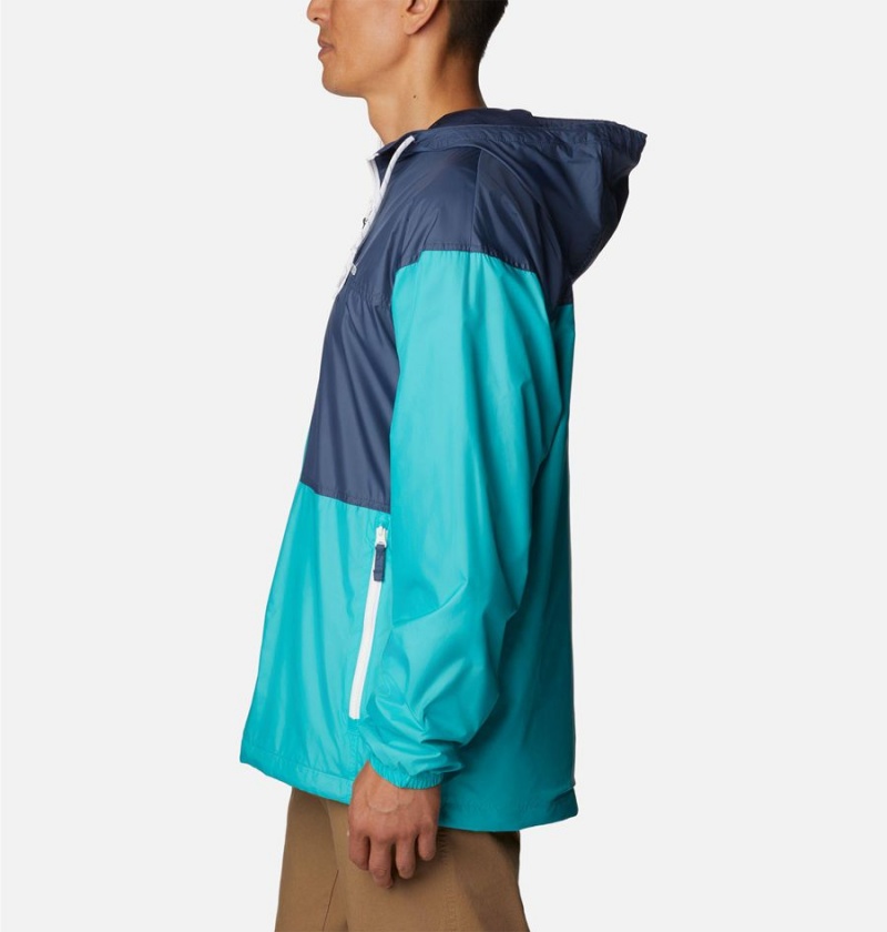 Turquoise Men's Columbia Flash Challenger Lined Windbreaker | DATRE-1096