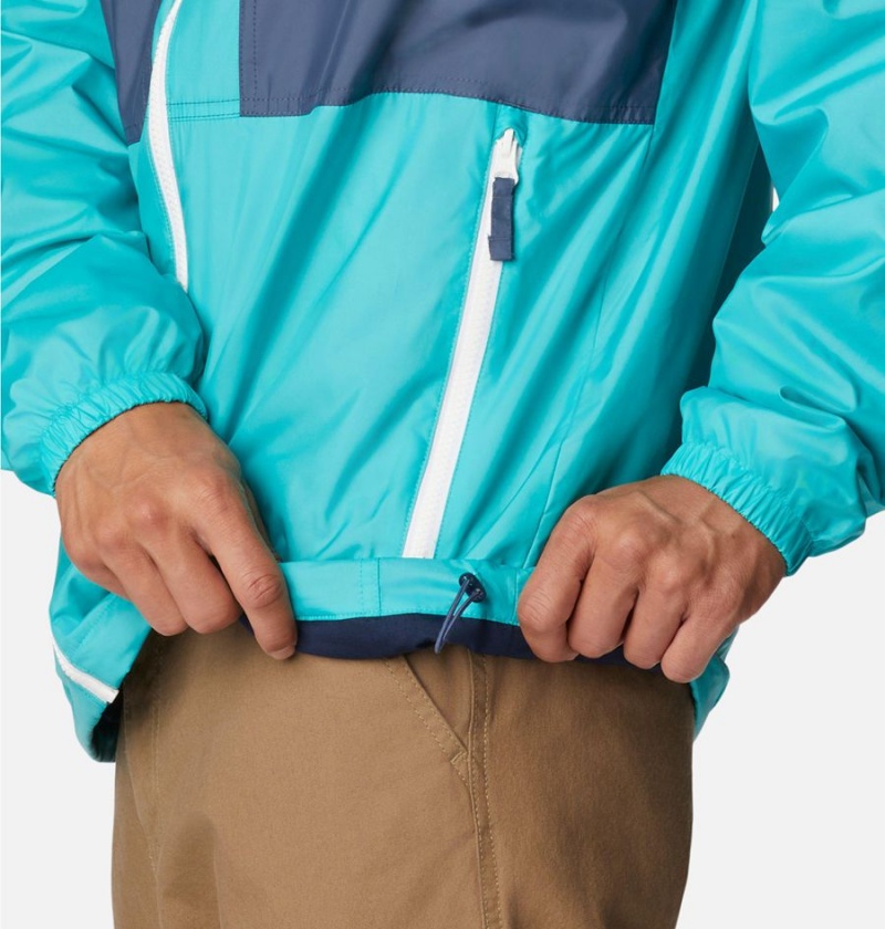 Turquoise Men's Columbia Flash Challenger Lined Windbreaker | DATRE-1096