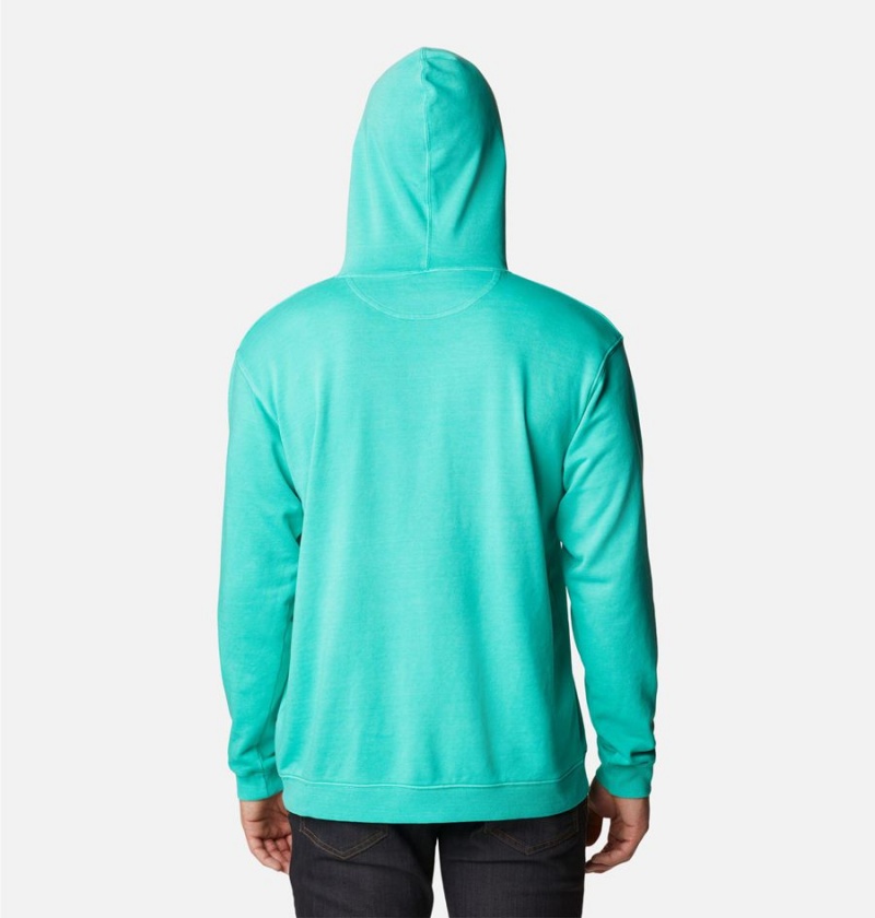 Turquoise Men's Columbia Lodge French Terry Novelty Hoodie | KYVBZ-1958