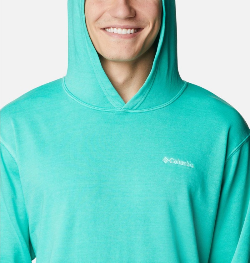 Turquoise Men's Columbia Lodge French Terry Novelty Hoodie | KYVBZ-1958