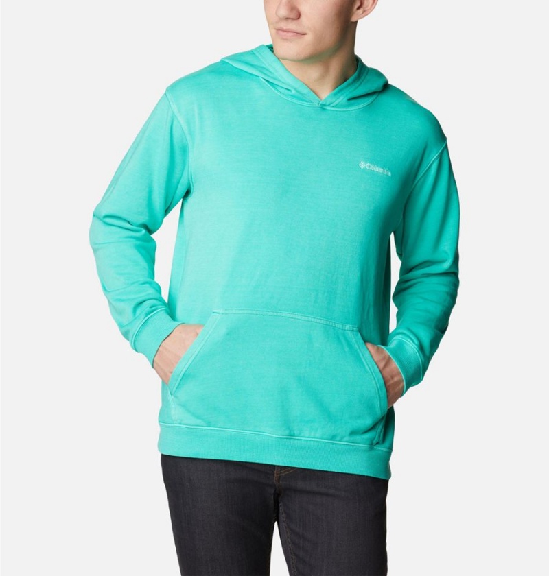 Turquoise Men's Columbia Lodge French Terry Novelty Hoodie | KYVBZ-1958