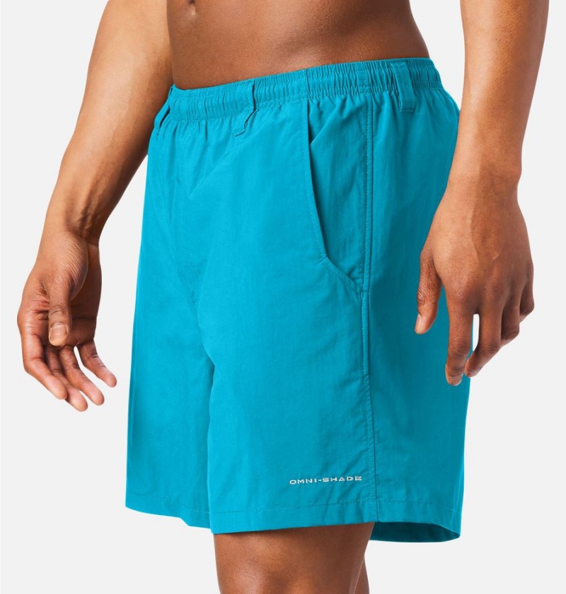 Turquoise Men's Columbia PFG Backcast III Water Shorts | ATPFB-4587