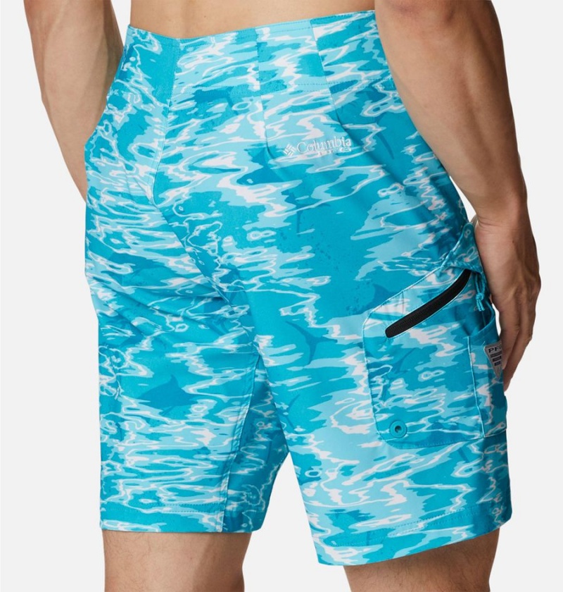 Turquoise Men's Columbia PFG Offshore II Board Shorts | XSDGR-5406