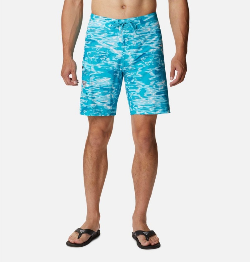 Turquoise Men\'s Columbia PFG Offshore II Board Shorts | XSDGR-5406