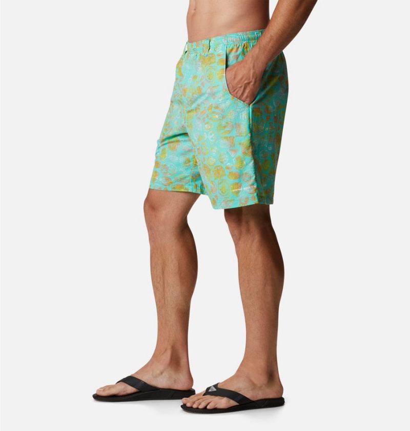 Turquoise Men's Columbia PFG Super Backcast Water Shorts | JRTNA-8120