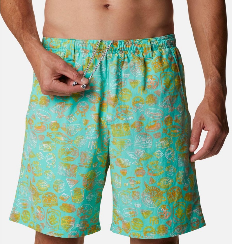 Turquoise Men's Columbia PFG Super Backcast Water Shorts | JRTNA-8120