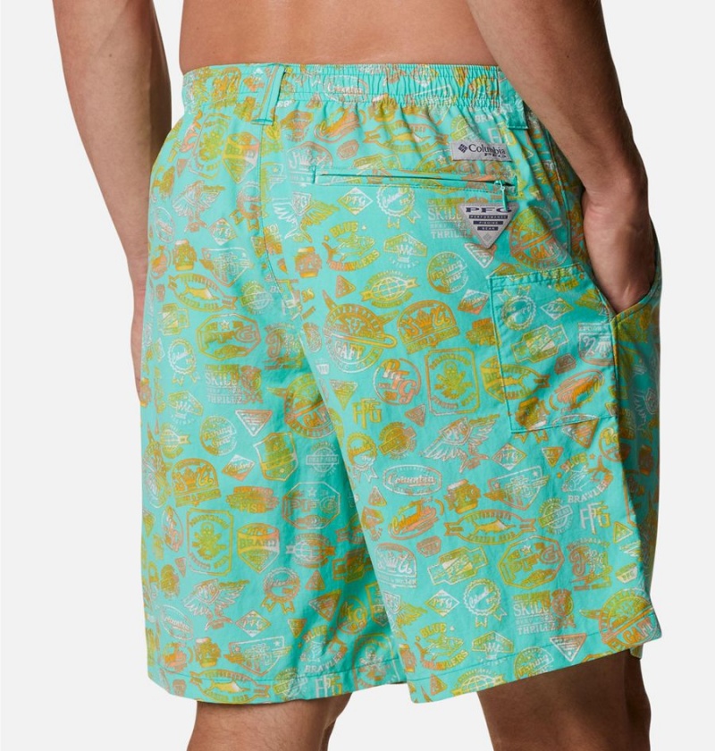 Turquoise Men's Columbia PFG Super Backcast Water Shorts | JRTNA-8120