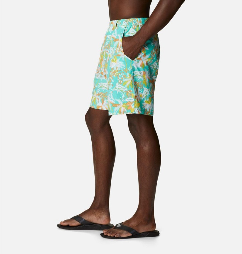 Turquoise Men's Columbia PFG Super Backcast Water Shorts | XFTMQ-0471