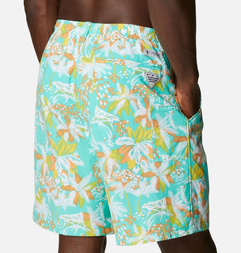 Turquoise Men's Columbia PFG Super Backcast Water Shorts | XFTMQ-0471