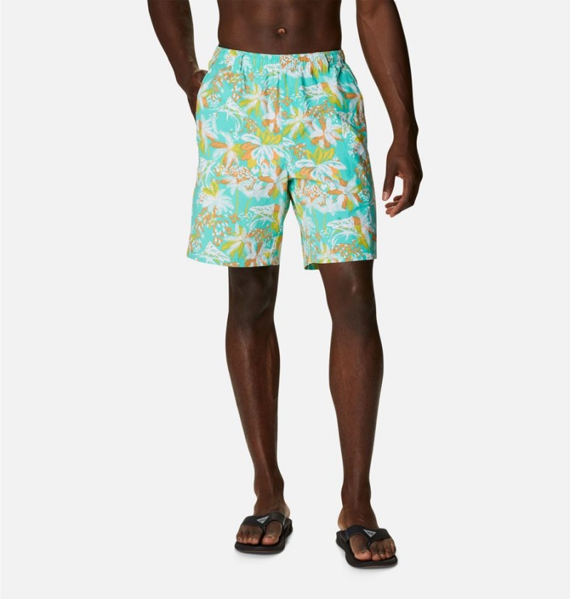 Turquoise Men\'s Columbia PFG Super Backcast Water Shorts | XFTMQ-0471