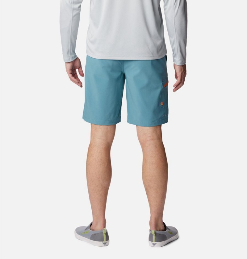 Turquoise Men's Columbia PFG Terminal Tackle Shorts | ECUFG-0492