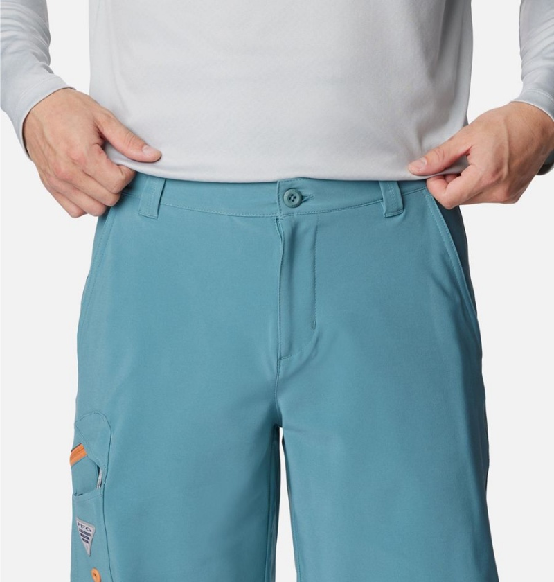 Turquoise Men's Columbia PFG Terminal Tackle Shorts | ECUFG-0492